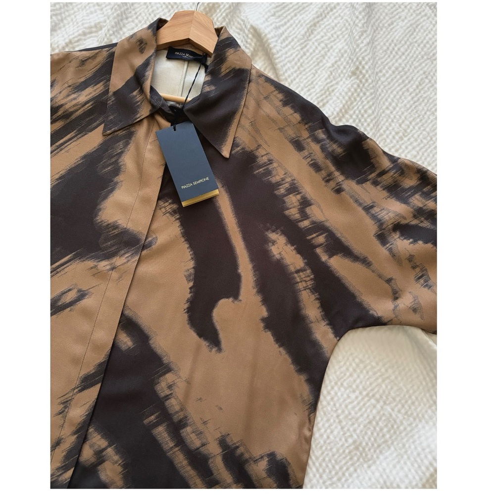 Piazza Sempione Silky Tie Dye Dolman Sleeve Shirt